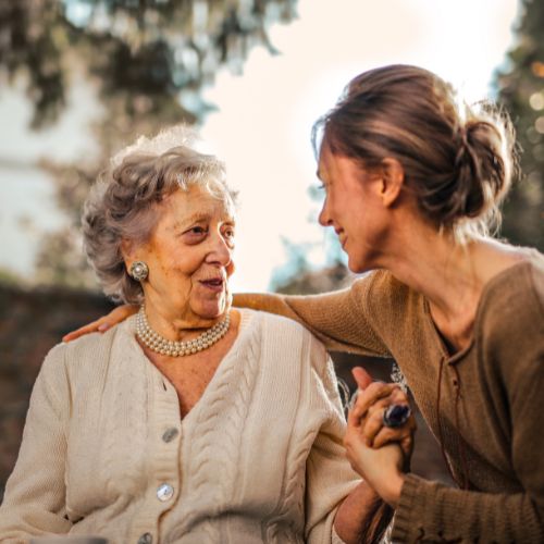 Senior Advocates - Elderly mother with Daughter
